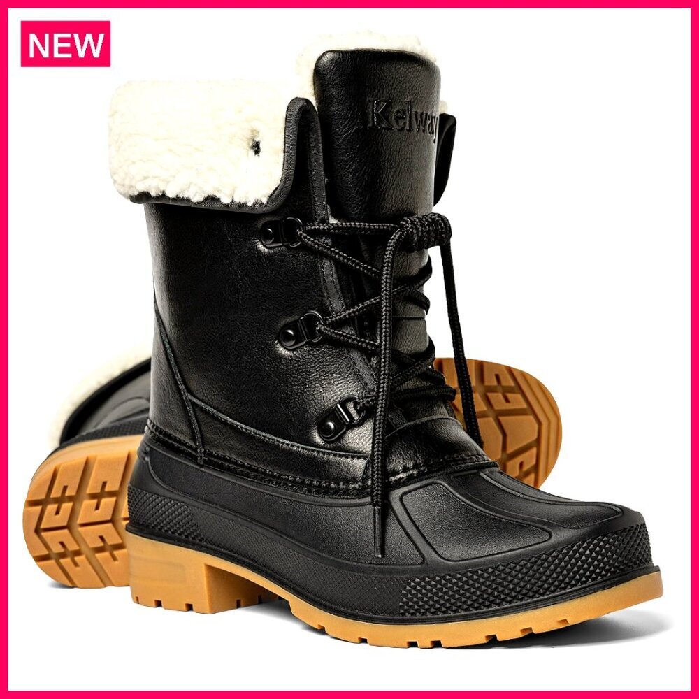 Waterproof Insulated Snow Boots, Non-Slip Soles for Hiking & Winter Activities